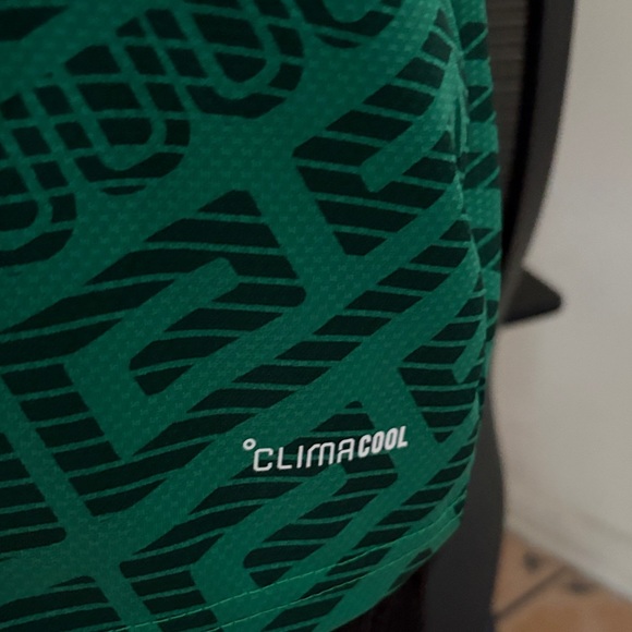 adidas Men's Green Soccer Polo with Red and White Trim - Picture 10 of 16